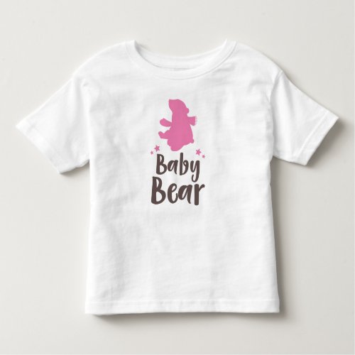 Baby Bear Bear Cub Cute Bear Little Bear _ Pink Toddler T_shirt