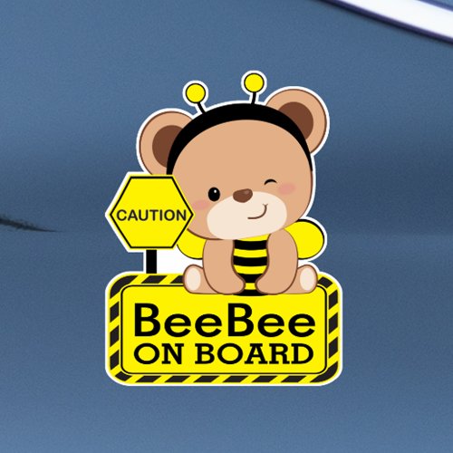Baby Bear Bee Costume Baby On Board Car Sticker