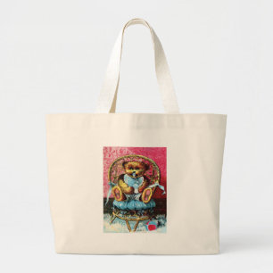 Baby Bear Benny - Letter B - Vintage Teddy Bear Large Tote Bag