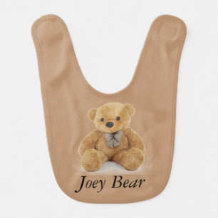 Baby bear bib monogramed