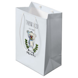 Baby Bear Blue Baby Shower Medium Gift Bag