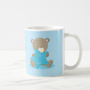 Baby Bear Blue Boy Holding a star Coffee Mug