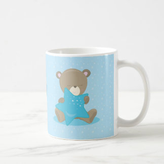 Baby Bear Blue Boy Holding a star Coffee Mug