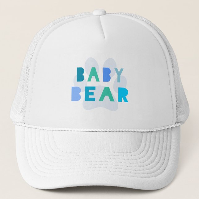 Baby bear - blue trucker hat (Front)
