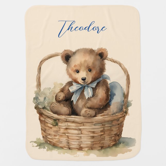 Baby Bear Boy Blanket (Front)