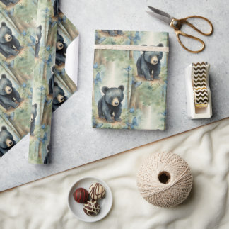Baby Bear Boy Wrapping Paper