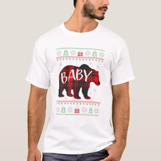 Baby Bear Christmas Pajama Red T-Shirt