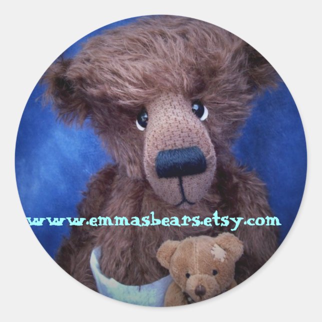 Baby Bear Classic Round Sticker (Front)