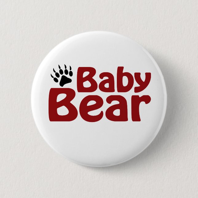 Baby Bear Claw Pinback Button (Front)