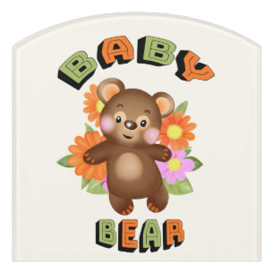 Baby bear door sign
