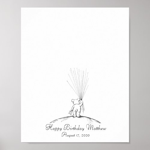 Baby Bear Fingerprint Guestbook