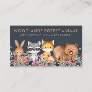 Baby Bear Fox Raccoon Rabbit Business Card