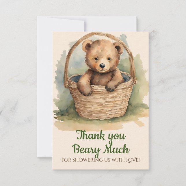 Baby Bear Gender Neutral Baby Shower Thank You (Front)