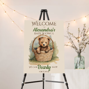 Baby Bear Gender Neutral Baby Shower Welcome Foam Board