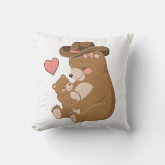 Baby Bear Happy Mother's Day Throw Pillow