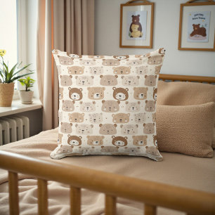 Baby Bear Nursery Double Sided Throw Pillow