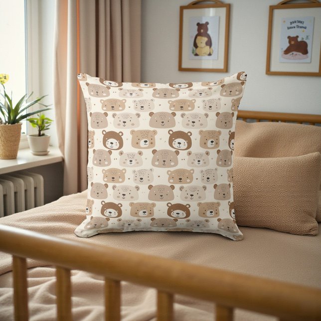 Baby Bear Nursery Double Sided Throw Pillow (Creator Uploaded)