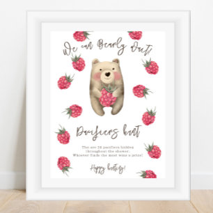 Baby Bear - Pacifier hunt game baby shower Poster