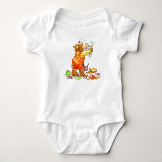 Baby Bear Paint Bodysuit (Front)