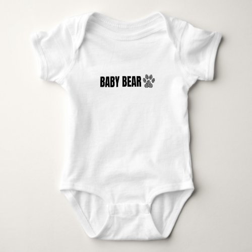 Baby Bear Paw Print Logo Infant One Piece  Baby Bodysuit