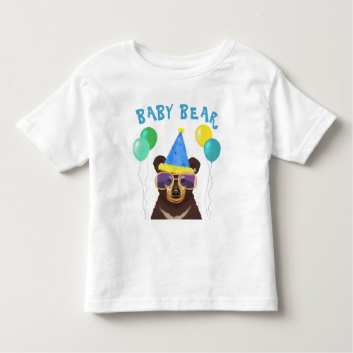 Baby Bear Personalized Name Birthday Toddler T_shirt