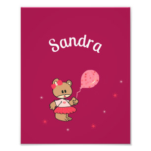 Baby bear photo print
