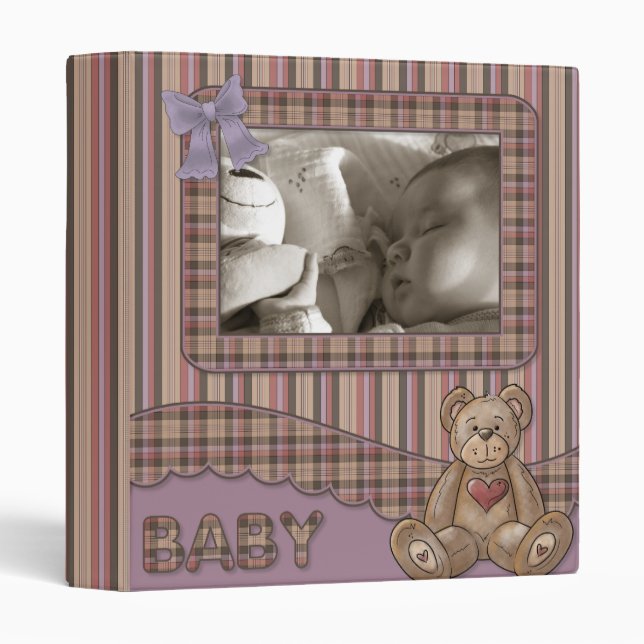 Baby Bear Photo Scrapbook Binder (Front/Spine)