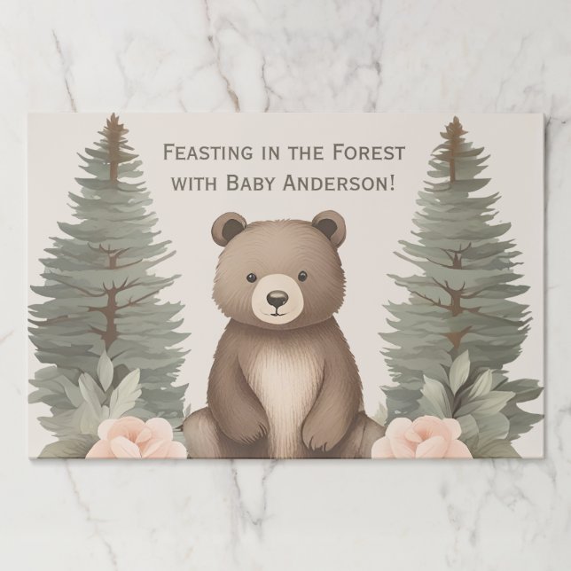 Baby Bear Pine Trees Paper Pad (Front)