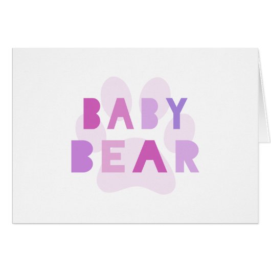 Baby bear - pink cards (Front Horizontal)