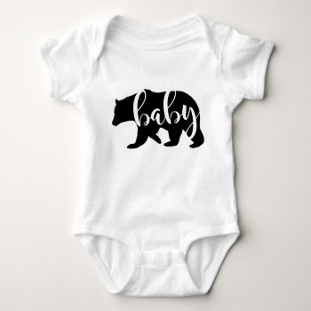 Baby Bear Pregnancy Announcement  New Baby Baby Bodysuit by NicholesCanvas at Zazzle