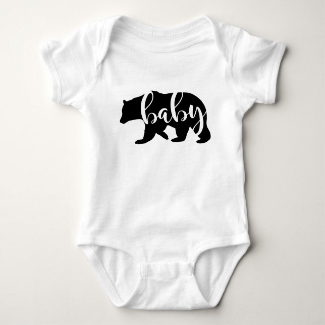 Baby Bear Pregnancy Announcement, New Baby Bodysuit (Front)