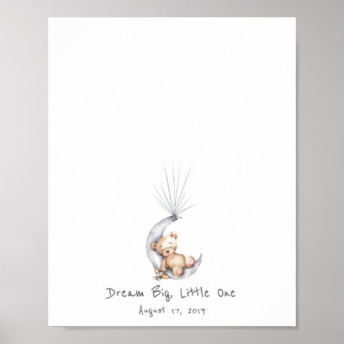Baby Bear Sitting on the Moon Guestbook