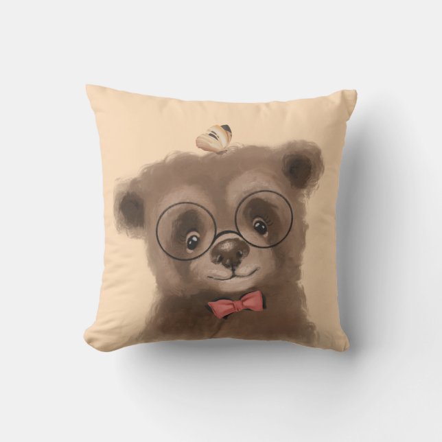 Baby Bear  Throw Pillow (Front)