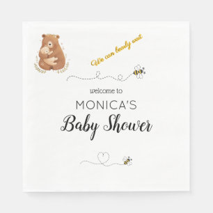 Baby Bear We Can Bearly Wait Welcome Napkins