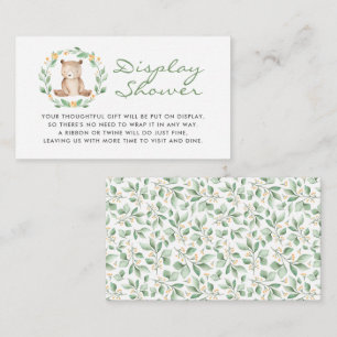 Baby Bear Wreath Baby Shower Display Shower Enclosure Card