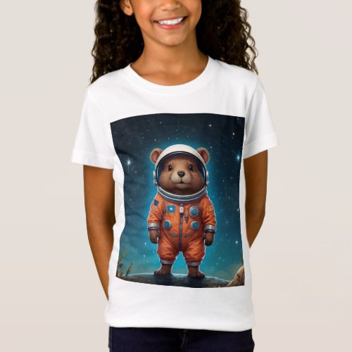 Baby Beaver in a Spacesuit T_Shirt