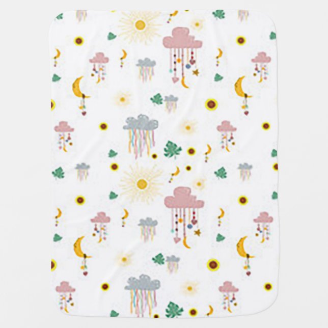 “Baby Bed Mobiles” Baby Blanket (Front)