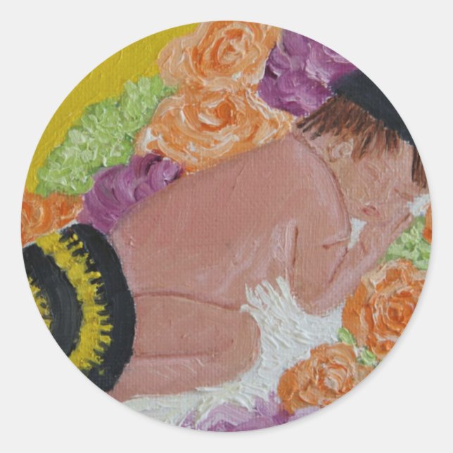 BABY BEE AND FLOWER GARDEN STICKERS (Front)