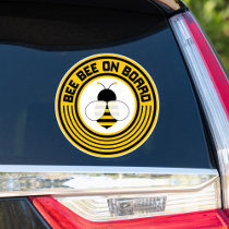Baby Bee Baby On Board Car Sticker-Round Sticker