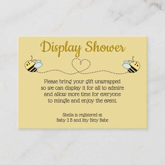 Baby Bee Boy Twins Enclosure Card (Front)