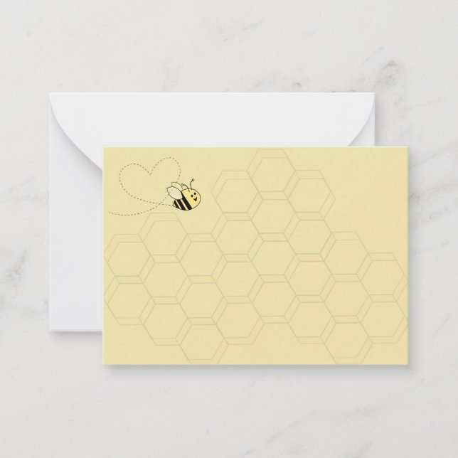 Baby Bee Gender Neutral Insert Card (Front)