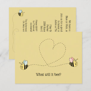 Baby Bee Gender Reveal Invitation