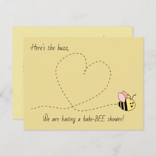 Baby Bee Girl Shower Invitation