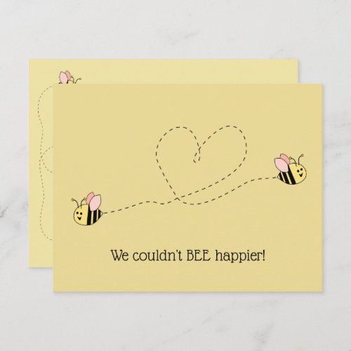 Baby Bee Girl Twins Invitation