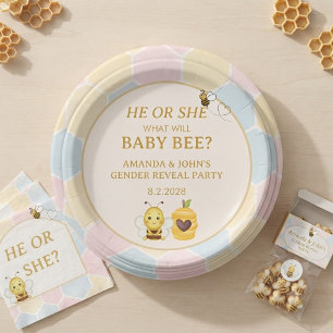 Baby Bee He or She? Paper Plates