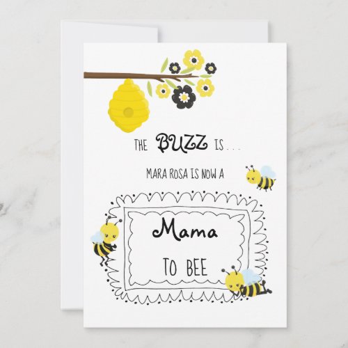 *~* Baby Bee MAMA TO BEE Baby Shower Invitation