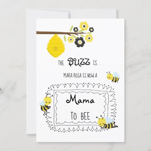  Baby Bee MAMA TO BEE Baby Shower Invitation