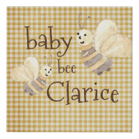 Baby Bee Name Country Plaid Nursery
