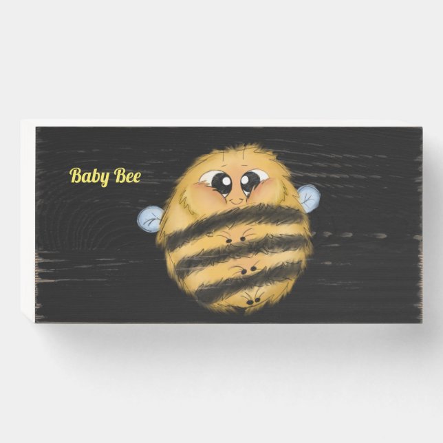 Baby Bee Wooden Box Sign (Front Horizontal)