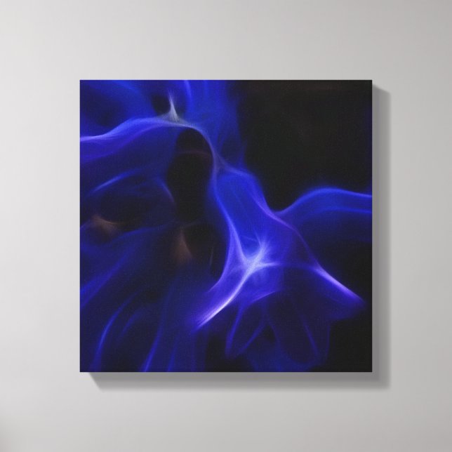 Baby bell blue abstract -wrapped canvas abstract (Front)